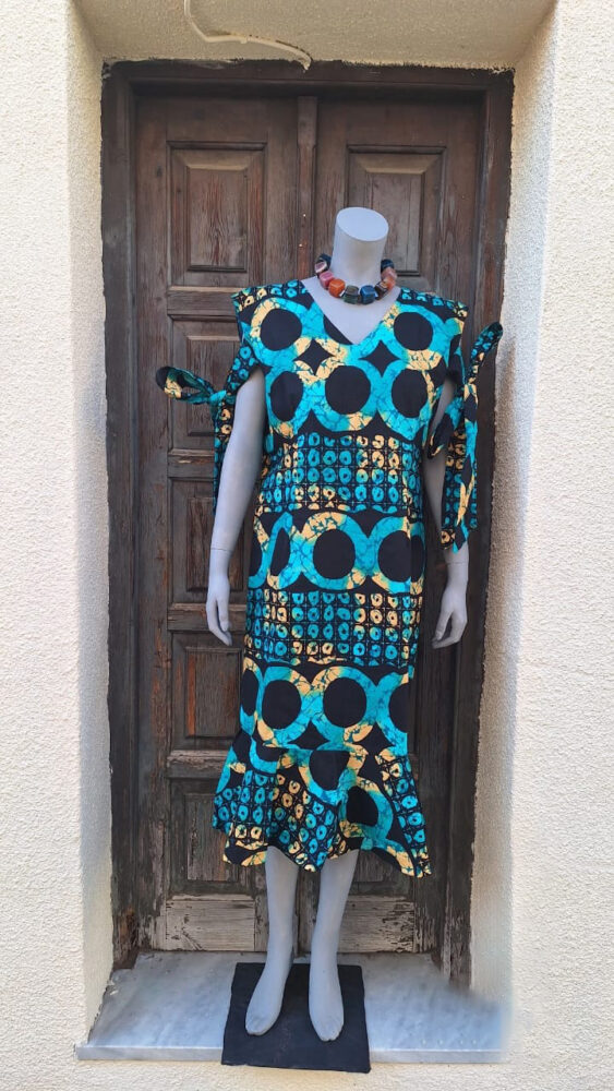 V-neck-short-gown